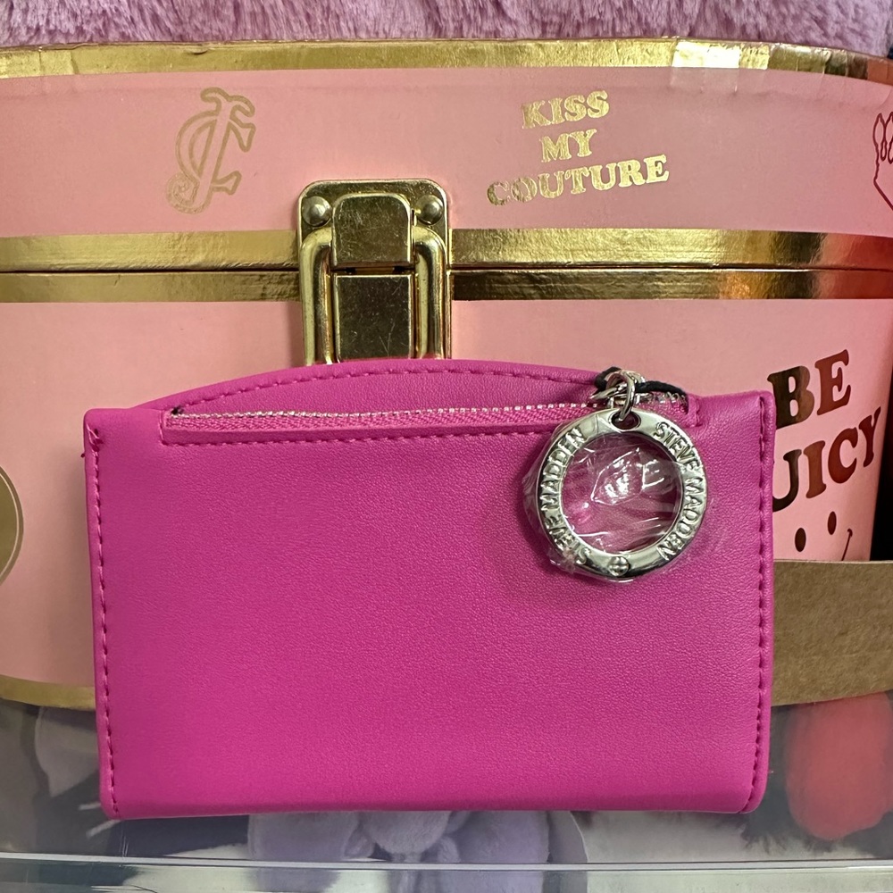Steve Madden Hyper Pink Card Case - Picture 2 of 4